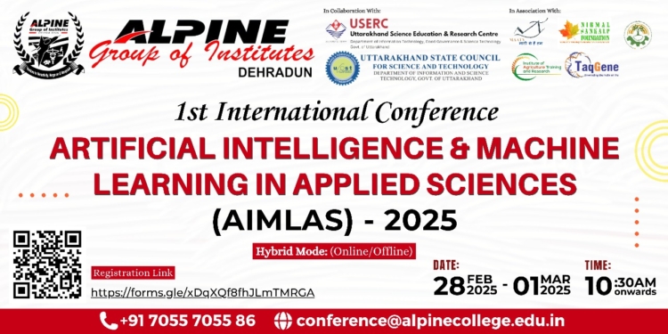Alpine Institute in Dehradun to Host AIMLAS-2025 International Conference: Uniting Global AI and ML Experts