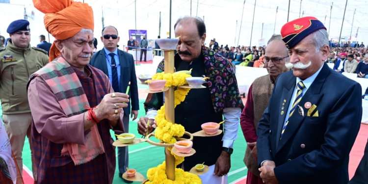 LG Manoj Sinha attends 6th Annual Day Celebration of Guidance & Career Counselling Cell for Youth Development (GCC), Gurha Slathia at Samba