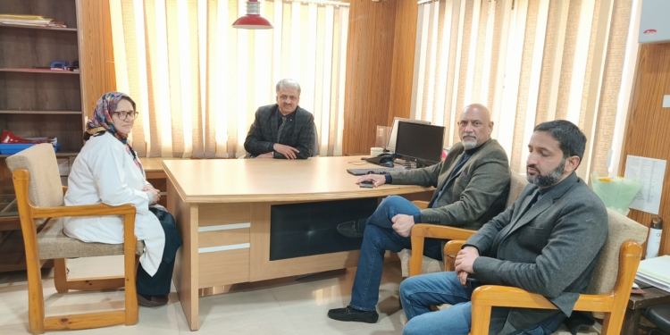 Joint meeting held between Director Health Services, Kashmir and Principal SKIMS Medical College Bemina in view of upcoming Khelo India Winter Games 2025