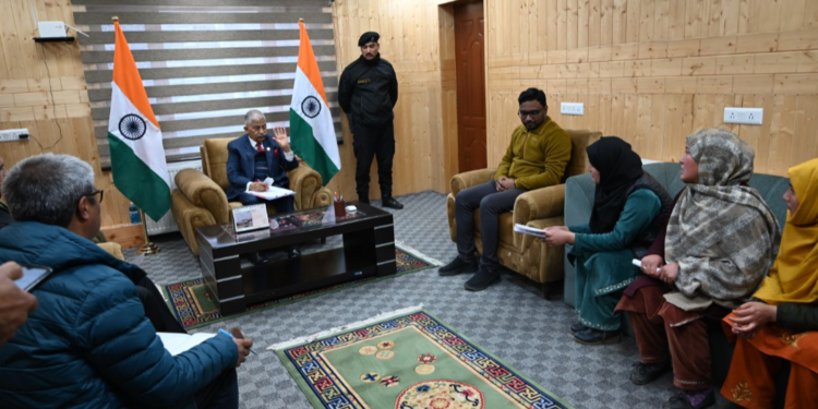 Various delegations call on Lt Governor Ladakh, Brig (Dr) BD Mishra (Rtd) at Raj Niwas Kargil