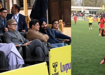 Chief Minister Omar Abdullah attends I-League match at TRC Ground