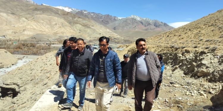 EC Tashi inspects various developmental works at Wakha Mulbek