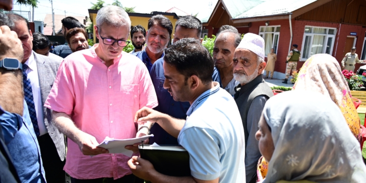 CM Omar Abdullah meets several delegations at his Raabita Office in Srinagar