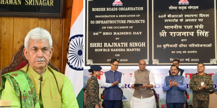 Rajnath Singh virtually dedicates to the nation 50 strategically-significant BRO infrastructure projects, worth Rs 1879 crore