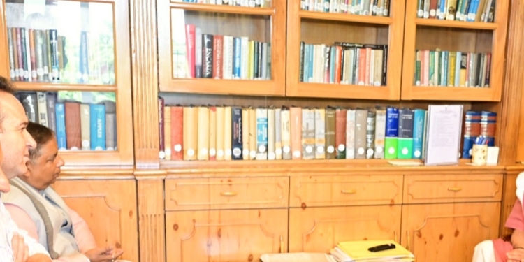 Sunil Sharma LoP J&K calls on LG Manoj Sinha