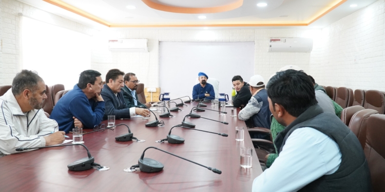 CEC Kargil Dr. Mohd Jaffer Akhoon Reviews Progress of Sodh Lift Irrigation Project