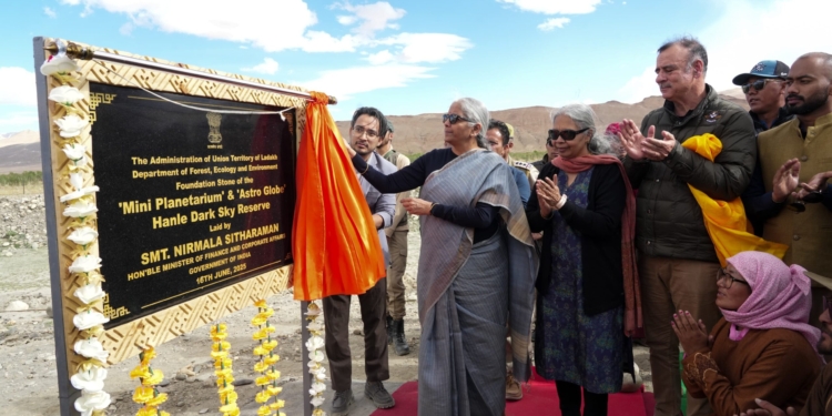 FM Nirmala Sitharaman lays foundation stone for Mini Planetarium and Astro Globe at Hanle Dark Sky Reserve