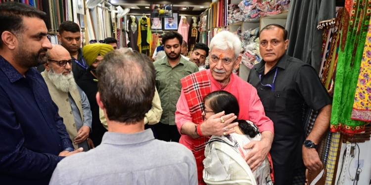 Lieutenant Governor visits Lal Chowk and interacts with traders
