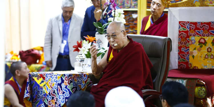 His Holiness the 14th Dalai Lama arrives in Leh