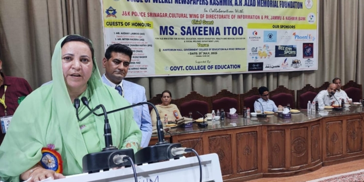 Drug-free J&K imperative for well-being of future generations: Sakeena Itoo