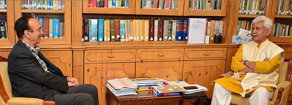 Ghulam Nabi Azad Calls on Lieutenant Governor Manoj Sinha