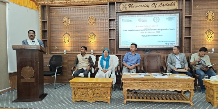 VC, University of Ladakh, Inaugurates 3-Day Youth Entrepreneurship Program