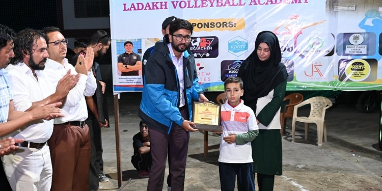DC Kargil attends Shaheed Mohd Raza Memorial Volleyball League Inaugural Ceremony