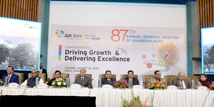 J&K Bank holds 87th AGM of its shareholders, announces 215% dividend