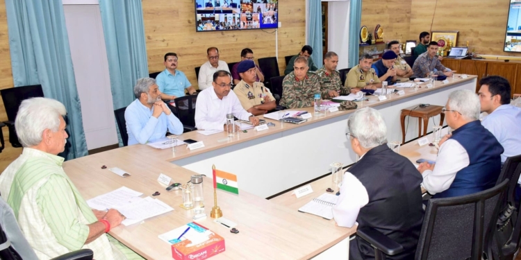 Lieutenant Governor Chairs High Level Meeting to Review Rescue & Relief Operations, Restoration of essential services and Preparedness to Deal with Flood Situation