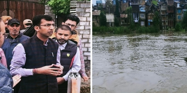 Div Com Kashmir monitors Jhelum Water Levels amid looming flood threat
