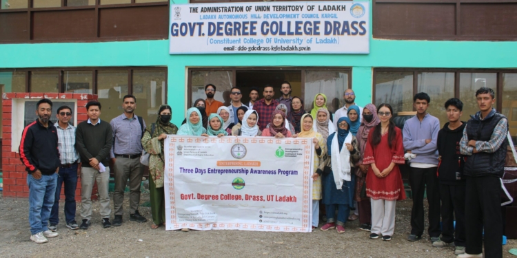 Entrepreneurship Awareness Programme held at GDC Drass