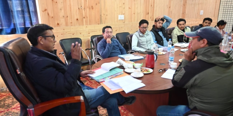 EC Er. Punchok Tashi Reviews RDD projects in Zanskar