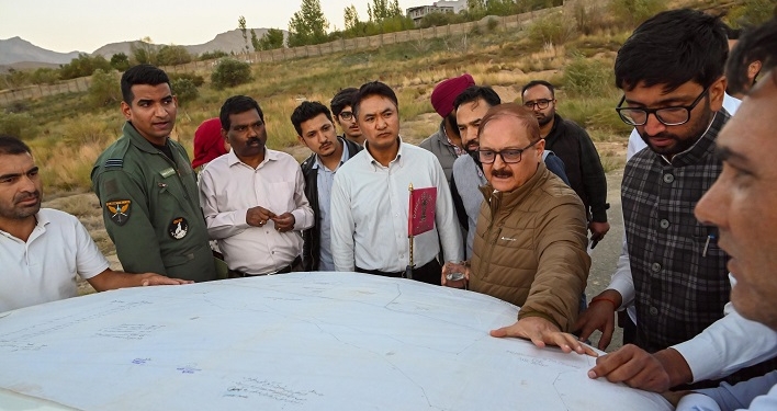 Chief Secretary Ladakh Reviews NH-301 Realignment and Kargil Civil Airport Expansion Feasibility