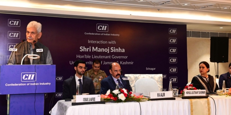 Lieutenant Governor addresses the 4th CII Northern Regional Council Meeting at Srinagar