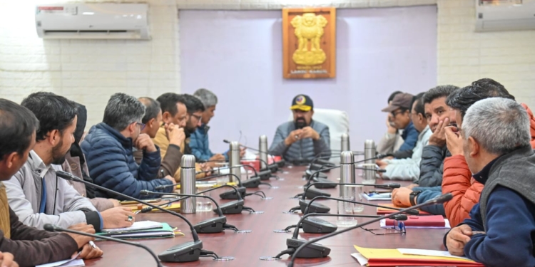 CEC Kargil Chairs High-Level Meeting with Administrative Secretary Rudra Gound, IAS, to Review Key Sectors