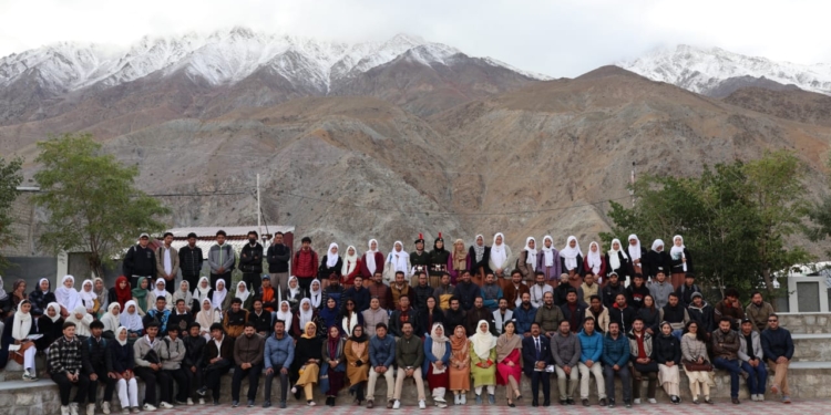 Vice Chancellor of University of Ladakh Visits GDC Kargil, Urges Students to Uphold Peace and Harmony