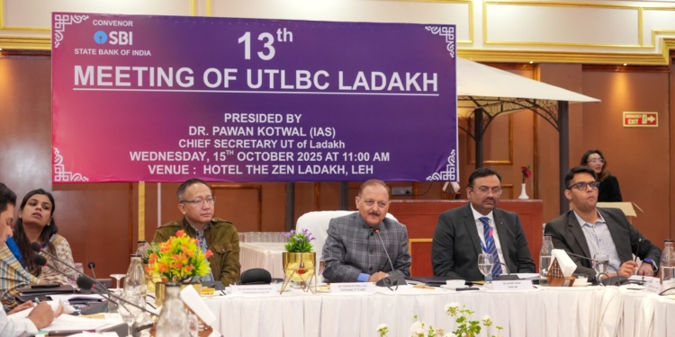 Chief Secretary chairs 13th Union Territory Level Bankers Committee (UTLBC) meeting to review banking progress in Ladakh