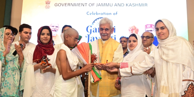 LG Manoj Sinha Addresses Gandhi Jayanti Celebrations