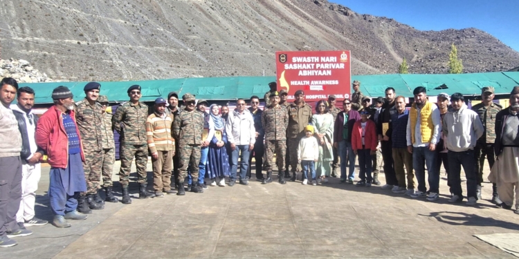 Civil-Military Health Initiative “Swasth Nari, Sashakt Parivar Abhiyaan” Organized at Majdass, Kargil