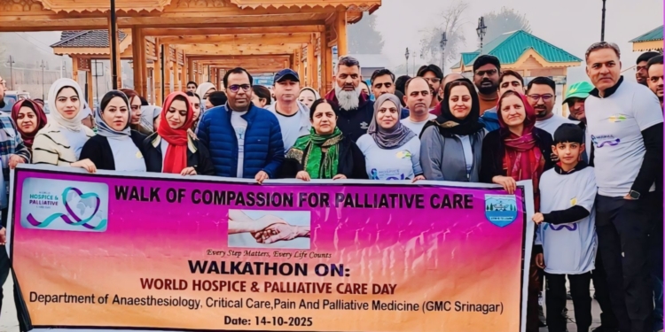 GMC Srinagar organizes Walkathon to Promote Palliative Care Awareness