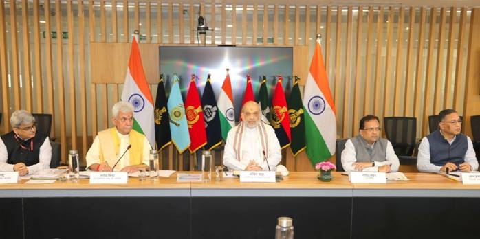HM Amit Shah today chairs a high-level meeting in New Delhi to review the security situation in Jammu and Kashmir