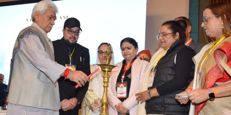 Lieutenant Governor delivers the keynote address at Vishwagram’s International Symposium in Srinagar