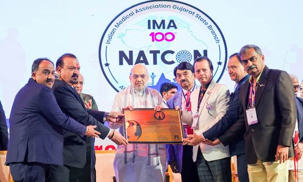 Amit Shah addresses the Indian Medical Association’s National Conference IMA Natcon 2025 in Ahmedabad today