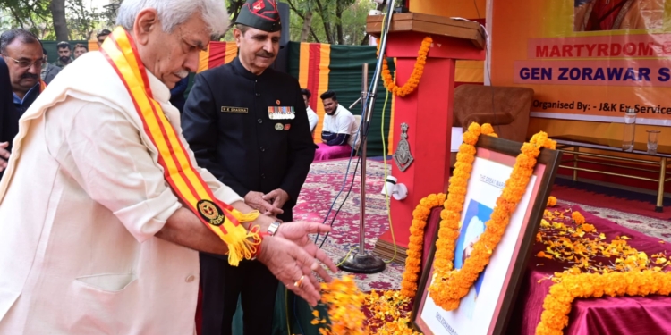 Lieutenant Governor pays tributes to General Zorawar Singh on his Martyrdom Day