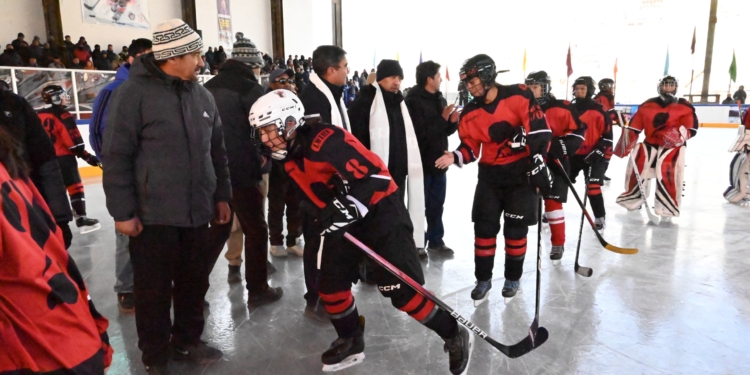 Administrative Secretary YSS Ladakh Attends Women’s Ice Hockey Final at Biamathang, Kargil