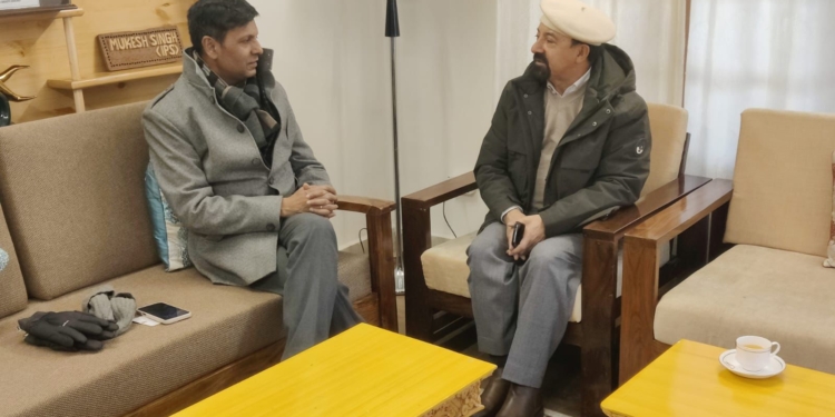 CEC Kargil Holds Courtesy Meeting with DGP Ladakh in Leh