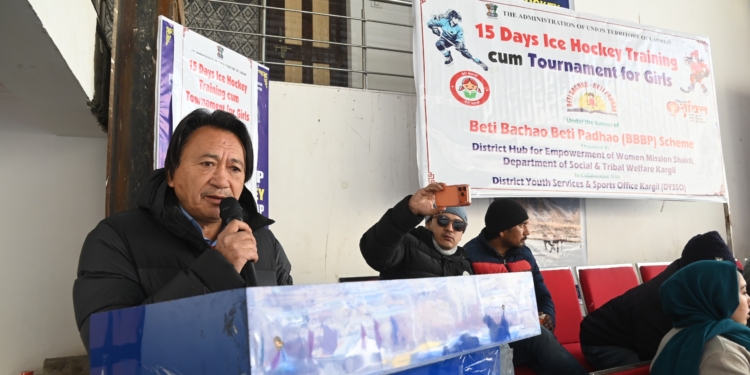 EC Kacho Feroz Inaugurates 15-Day Ice Hockey Training-cum-Tournament for Girls in Kargil