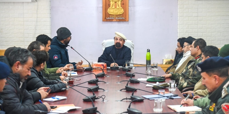 CEC Kargil Dr. Mohd Jaffer Akhoon Reviews Winter Preparedness in Light of current Meteorological Advisory