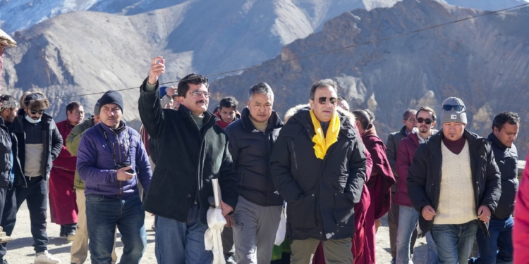 Chief Secretary Ashish Kundra visits Lamayuru Monastery