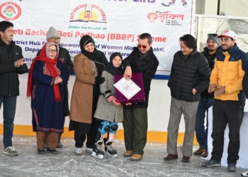 EC Kacho Mohd Feroz Attends Closing Ceremony of 15-Day Ice Hockey Training cum Tournament for Girls in Kargil