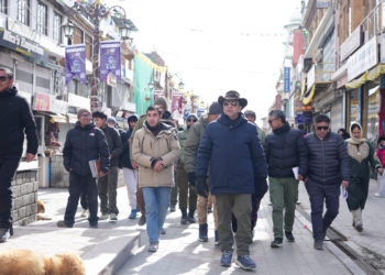 Chief Secretary Ashish Kundra inspects ongoing developmental projects in Leh town