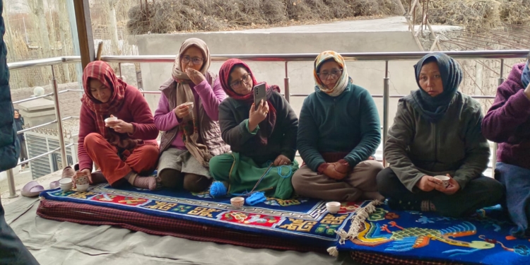 Administrative Secretary, Cooperative visits Tibetan Consumer Cooperative Society Leh and Dairy Cooperative Society, Chuchot Yokma Village 