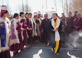 Administrative Secretary Smt. Bhanu Prabha Attends 7th Edition of Winter Free Tuition Centre at Thiksey Leh
