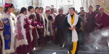 Administrative Secretary Smt. Bhanu Prabha Attends 7th Edition of Winter Free Tuition Centre at Thiksey Leh