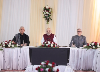 Amit Shah chairs a review meeting in Jammu to assess the progress of development projects in Jammu and Kashmir