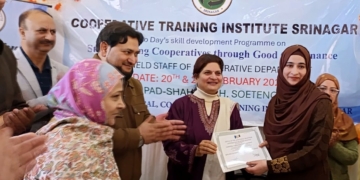 Coperative Training Institute Srinagar held pass-out ceremony of sub-auditors and Diploma trainees