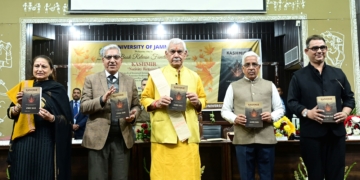 Lieutenant Governor releases Prof. Ashok Kaul’s book ‘Kashmir-Nativity Regained’