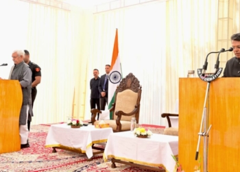 Shantmanu Takes Oath As Jammu And Kashmir State Election Commissioner, administered oath by Lieutenant Governor