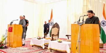 Shantmanu Takes Oath As Jammu And Kashmir State Election Commissioner, administered oath by Lieutenant Governor