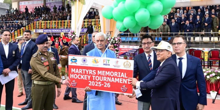 Lieutenant Governor inaugurates J&K Police’s Martyrs Memorial Hockey Tournament in Jammu